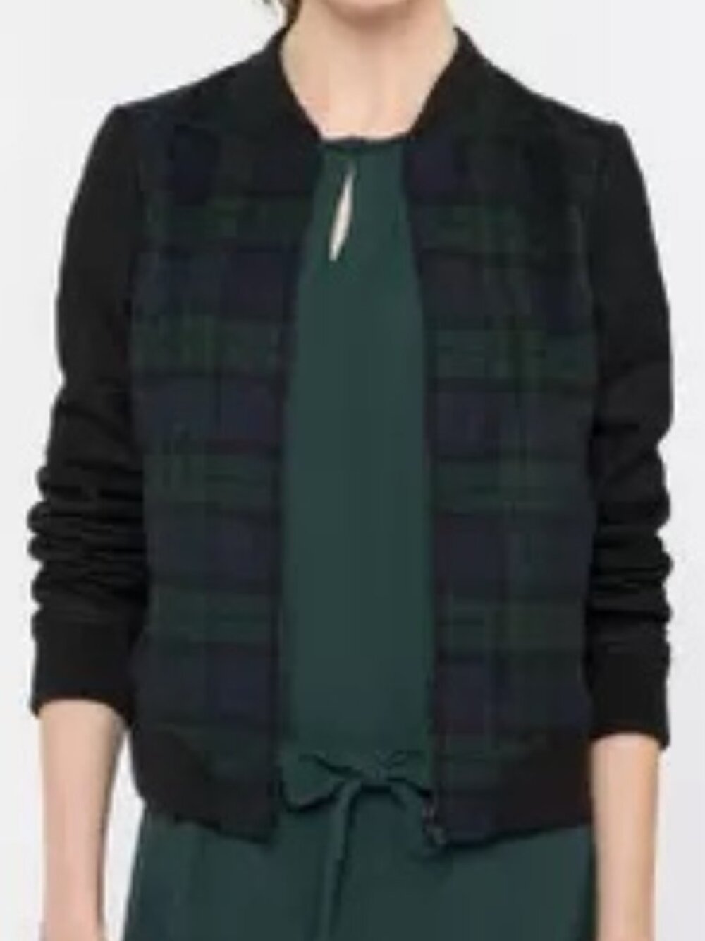 Comptoir des Contonniers Blackwatch Plaid Bomber Jacket Size 40(fr)